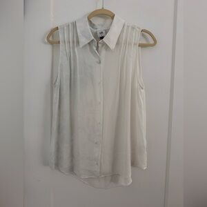 CABI White Sleeveless Blouse